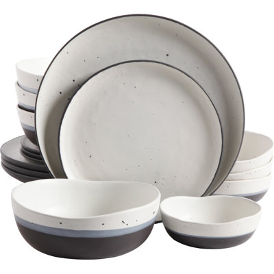 Rhinebeck 16 Piece Double Bowl Dinnerware Set