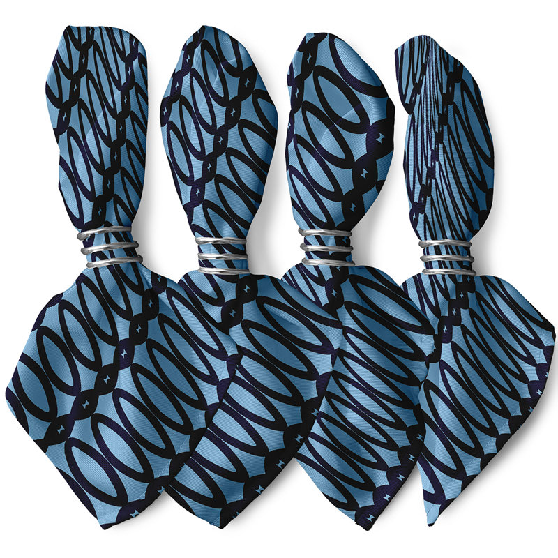 Serviette Daloni, L 18 po x L 18 po, Bleu marine printanier Carolina