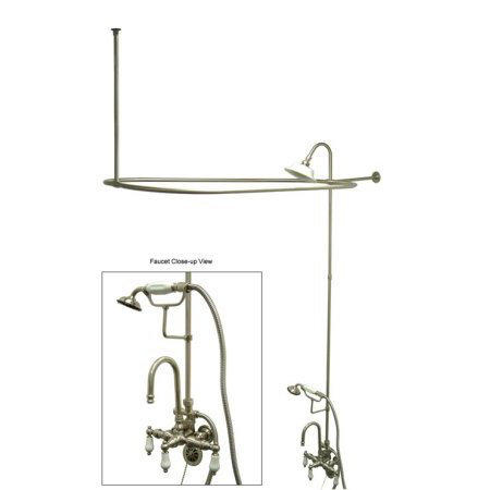 Vintage Volume Complete Shower System with Rough-in Valve, Satin Nickel