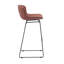 Upholstered Grey Bar Stool , 76.5cm, 4 Leg Metal Frame, Kitchen Counter Stool, Set of 2 -131983218