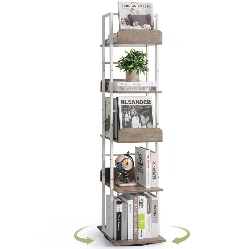 5-Tier Rotating Bookshelf