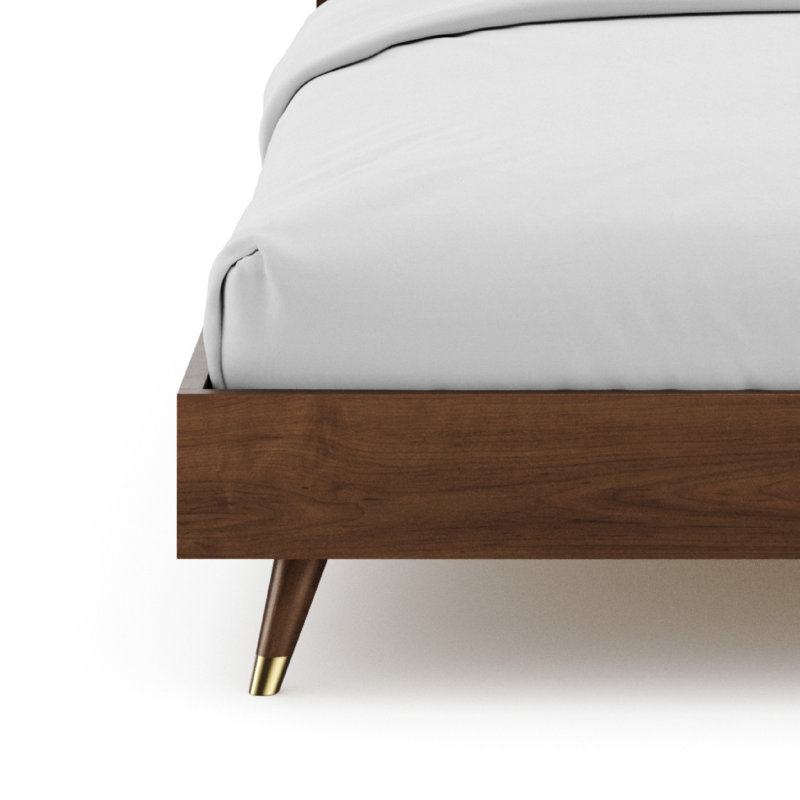 Structure de lit Bengta Ezra, Brun / beige, Grand