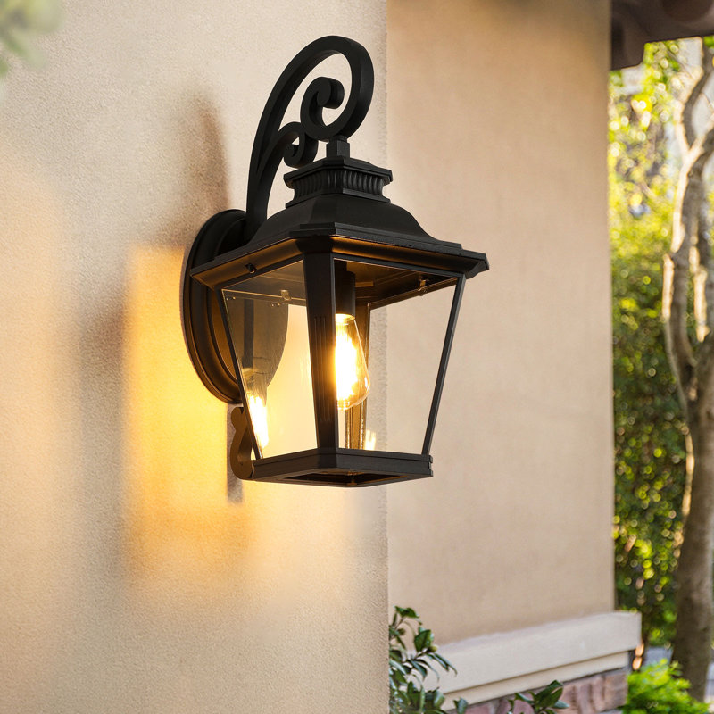 1 Pack Outdoor Wall Lights With Clear Glass Support Multiple Types Of Light Bulbs (Bulbs Not Included)