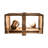 Rustic Lodge Steel Flush Mounted Sconce