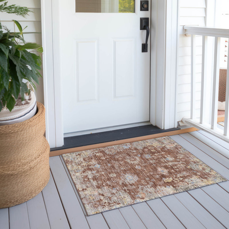 Machine Washable Indoor/Outdoor Chantille ACN2302 Global Rug, Rectangle 1'8" x 2'6"