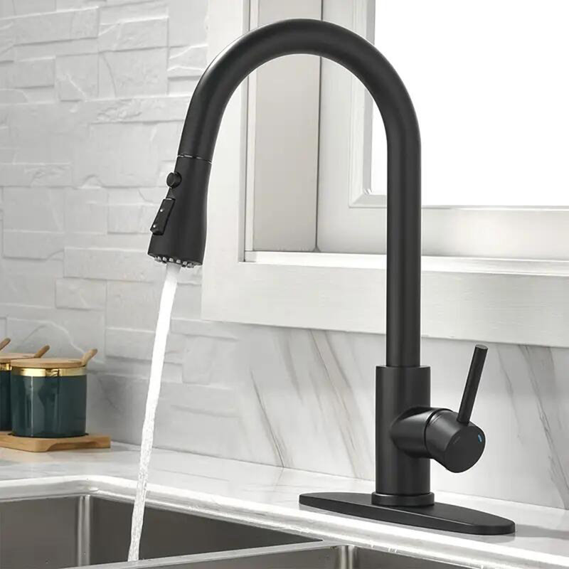 Senlesen Pull Out Kitchen Faucet, Black