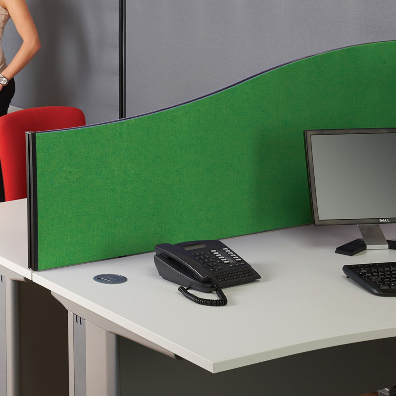 Desk Dividers, Emerald, 60cm H x 160cm W x 3cm D