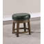Tabouret pivotant 18 po Bauxite Red Barrel Studio® Furniture en similicuir noir (ensemble de 2)-1883216657-1883216660