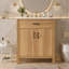 Meuble-lavabo de 30 po en bois avec cadre en bois massif, 2 portes à fermeture douce, 1 tiroir rabattable et tablette réglable
