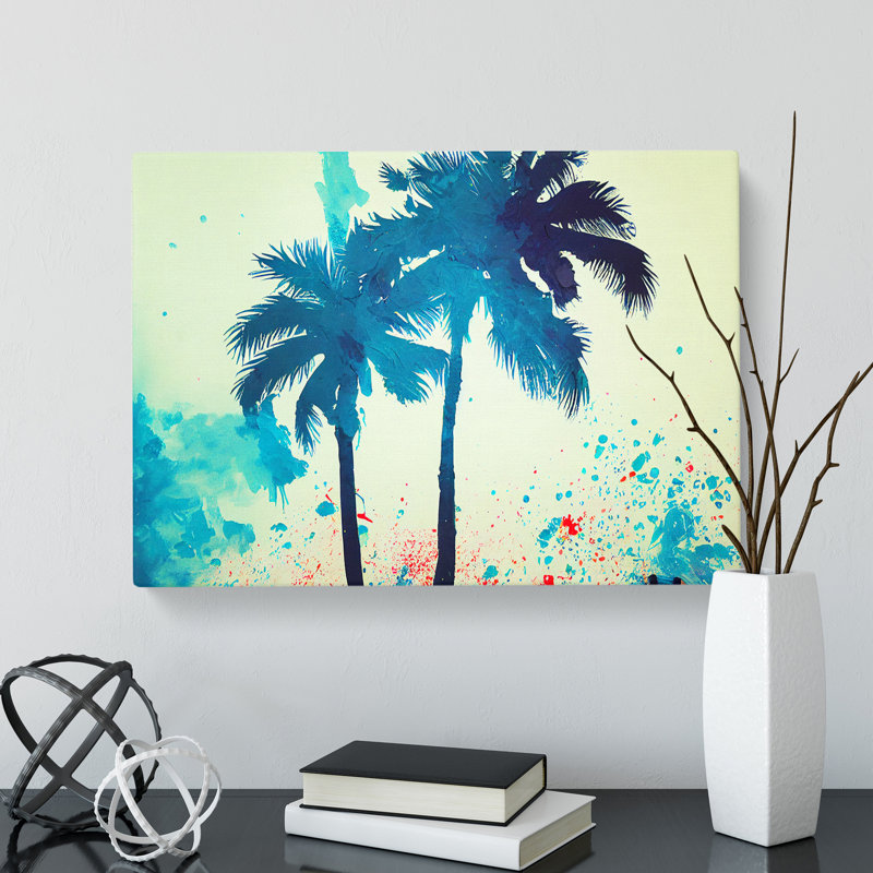 Palm Tree Splash Vol.5 Abstract - Wrapped Canvas, 35cm H x 50cm W x 3cm D