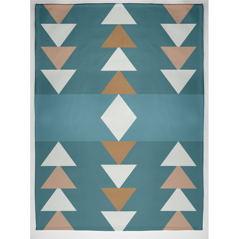 Keshawn Plain Weave / Muslin Throw Blanket, Teal