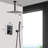 Ceiling Mounted Shower In Matte Black - Handheld & 16" Head High With Treatment Ultra Experience-124583737