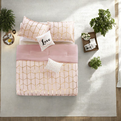 Ensembles de literie en polyester hypoallergénique au design géométrique chic, parfaits pour le confort familial
