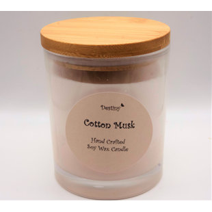 Woody Scented Jar Candle with Glass Holder