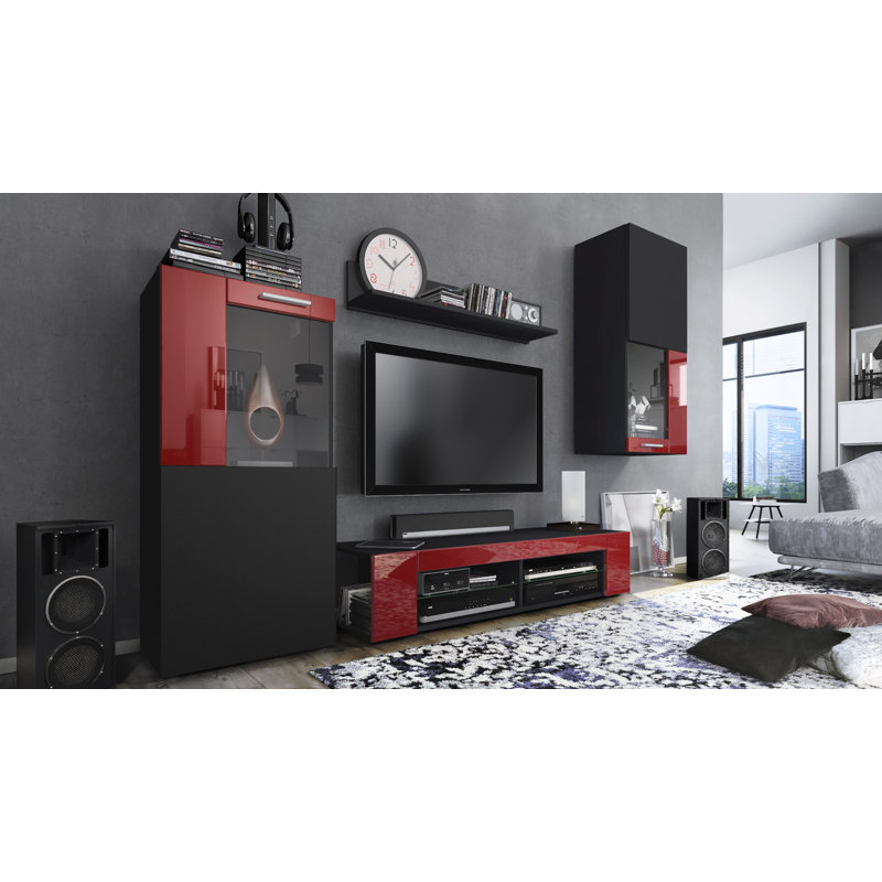 Killion Entertainment Unit, Burgundy (glossy)/Black (matt)