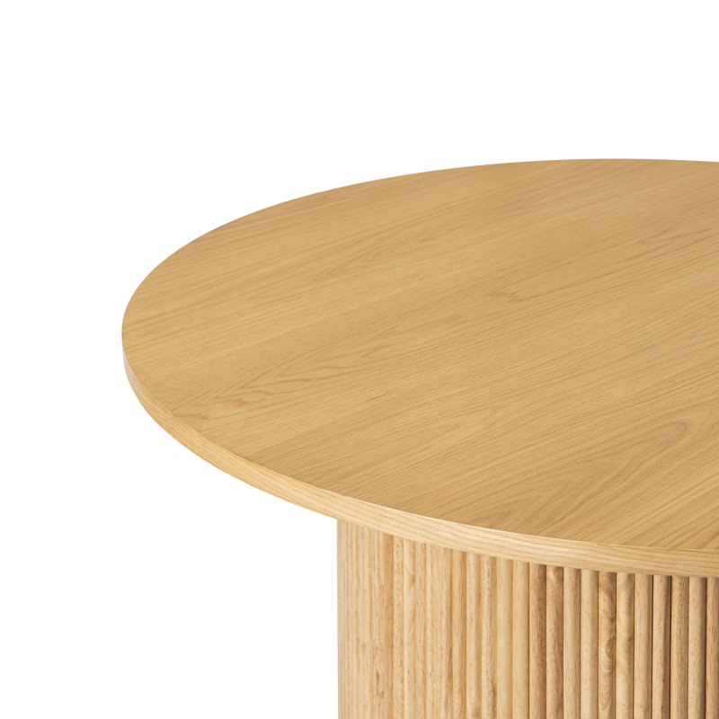 Charleily 47.2'' Solid Wood Round Dining Table, Natural