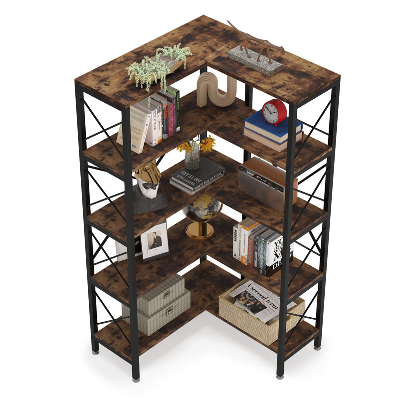 Eggertsville 167cm H x 80cm W Steel Corner Bookcase