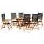 6 - Person Wood Patio Dining Set with Rectangular Table