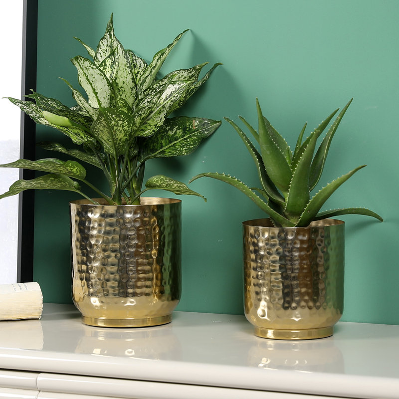 Handmade Pot Planter, Gold