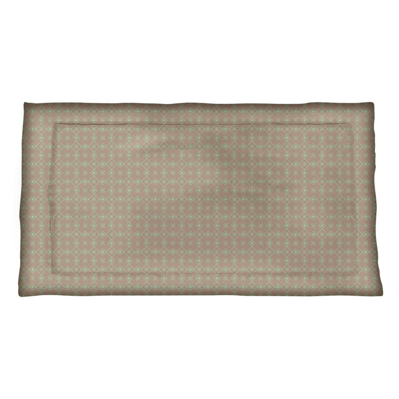 Taie décorative Enveloppe, Microfibre, Très grand, Brun / Vert