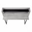 Bureau d'ordinateur, bureau personnel, ordinateur portable, tablettes de rangement, L 48 po, travail, stratifié gris, métal noir, contemporain, moderne-586158562