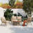 Bohemia-Inspired 4-Person Outdoor Seating Group With Removable Cushions, Conversation Patio Set, Beige, Patio Set, Patio Furniture