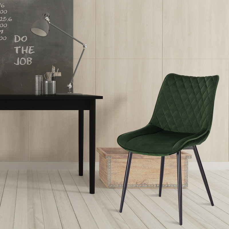 Toombs Upholstered Dining Chair, Dark Green