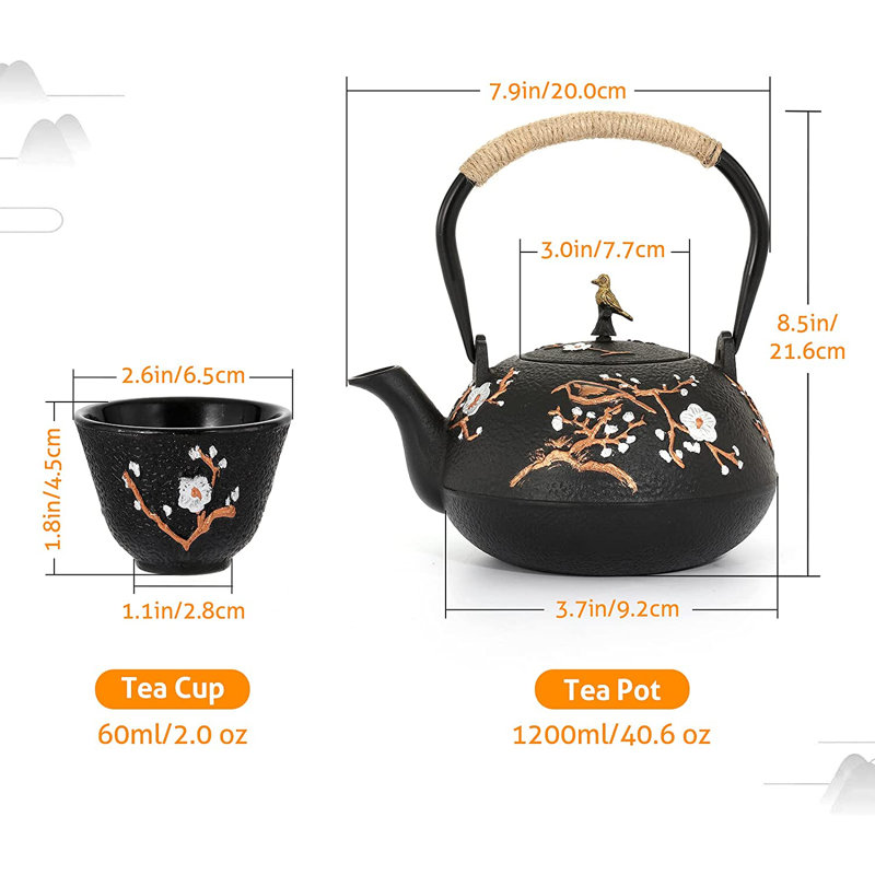 Théière en fonte avec infuseur