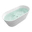 Baignoire profonde autoportante à surface solide de 63 po Fslefay