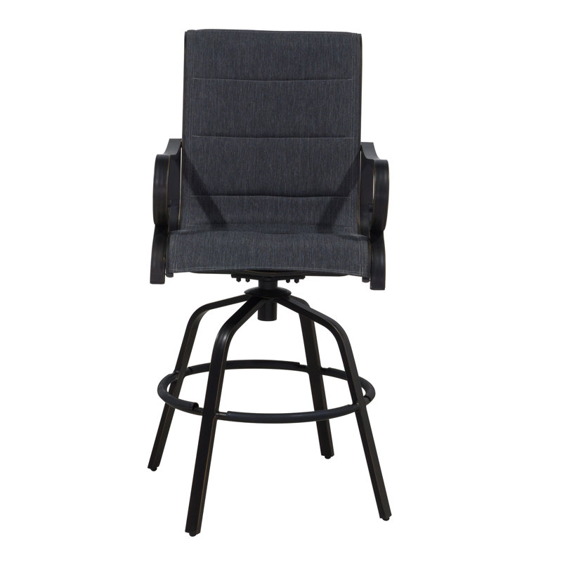 Tabouret de bar pivotant en aluminium pour patio