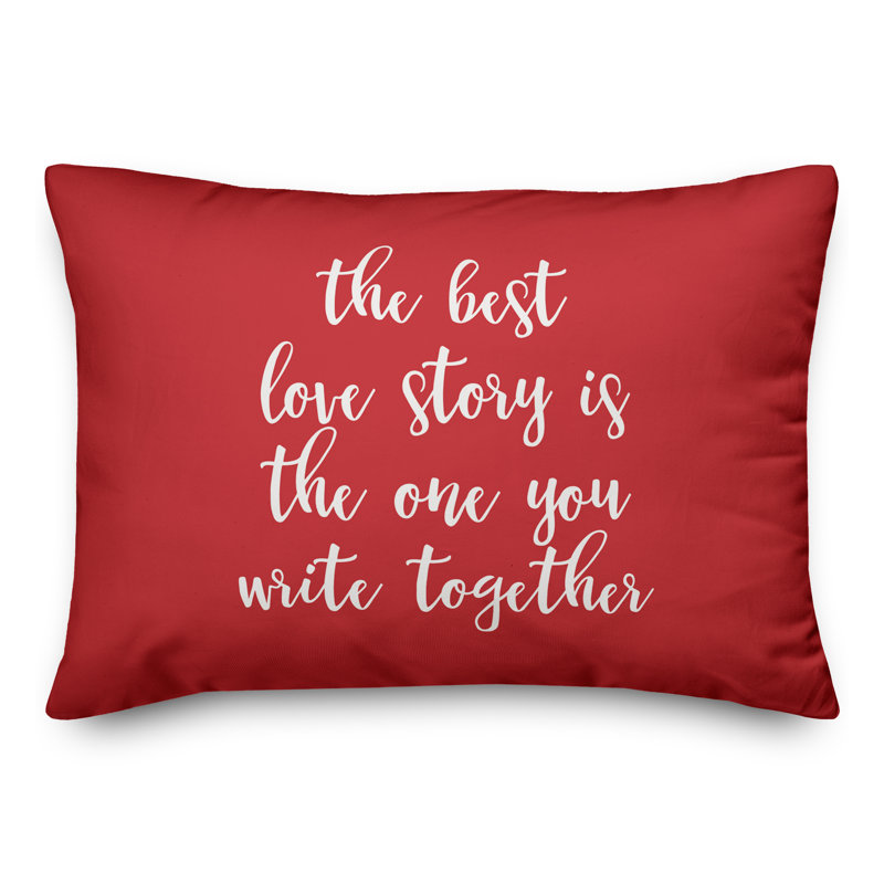  Coussin décoratif The Best Love Story, Rouge