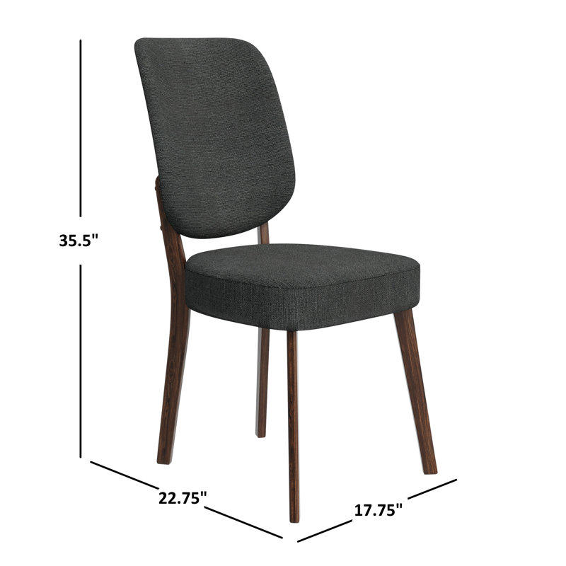 Chaise d'appoint rembourrée Halleneck, Gris anthracite