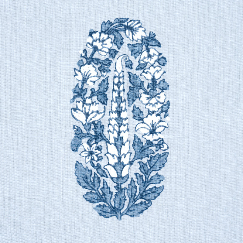 Askandra Flower Fabric, Chambray