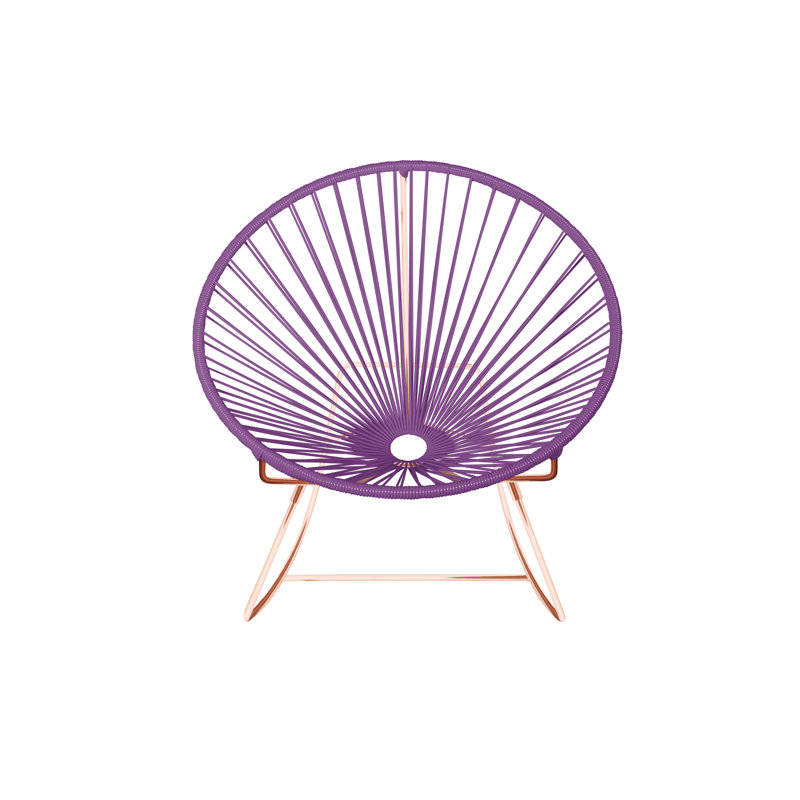 Chaise berçante intérieure / extérieure faite à la main Innit, Orchidée / cuivre