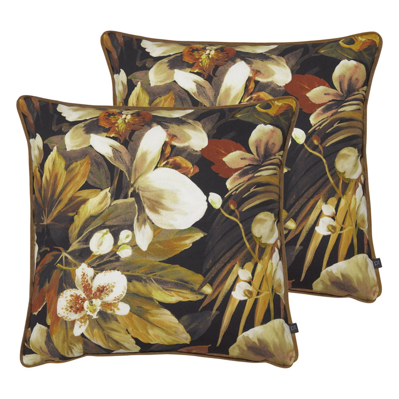 Floral Square Cushion, Feather