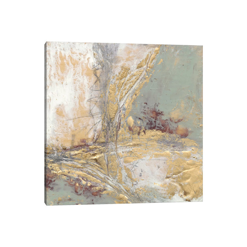 Gilded Circuit II by Jennifer Goldberger - Wrapped Canvas Painting, 93.98 cm H x 93.98 cm W x 3.175 cm D