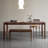 Nordic light luxury black walnut dining table-108996529