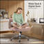 Versatile Armless Office Chair With Lumbar Pillow For Comfort And Space Saving-190993709