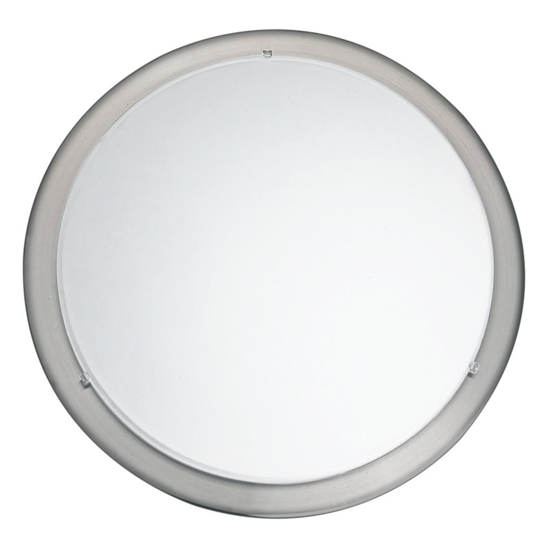 Plafonnier encastré 1 lumière Prue, H 4,38 po x l 14,57 po x P 14,57 po, Nickel mat
