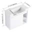 Meuble-lavabo mural peu encombrant avec porte à fermeture en douceur et lavabo en céramique-1366314899