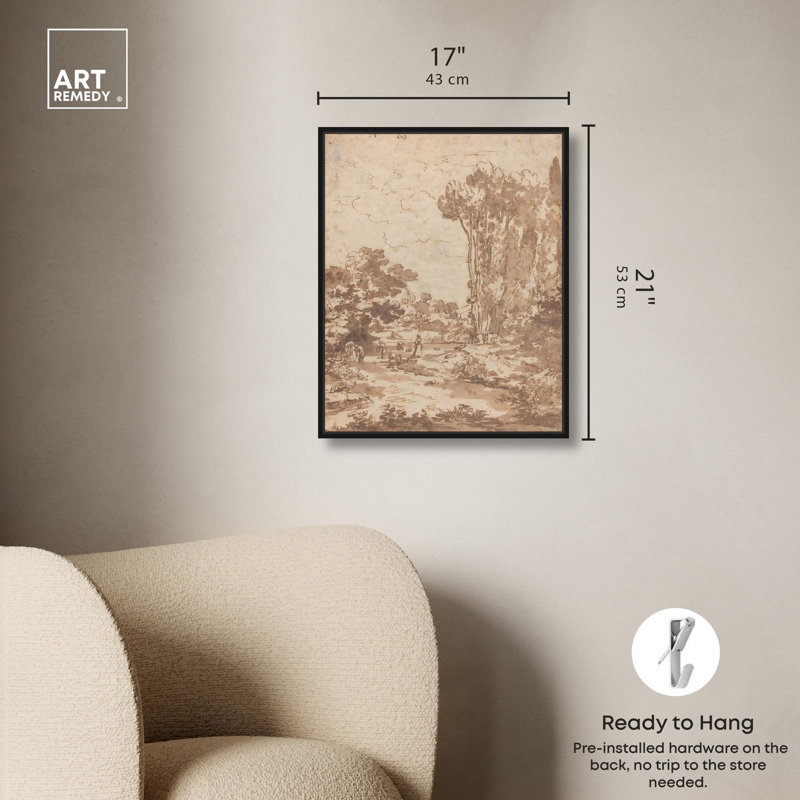 Jungle's Matriarchs Canvas Classic Sketches par , H 21 po x l 17 po, Cadre flottant noir