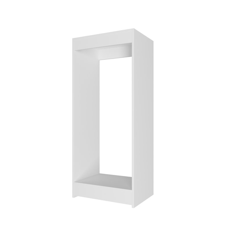 Système de placard à double penderie, Blanc, 46 po x 19,5 po x 14 po