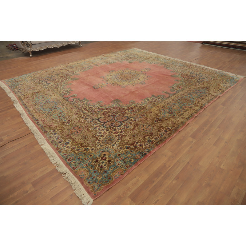 Tapis floral grand teinture végétale 11 x 12