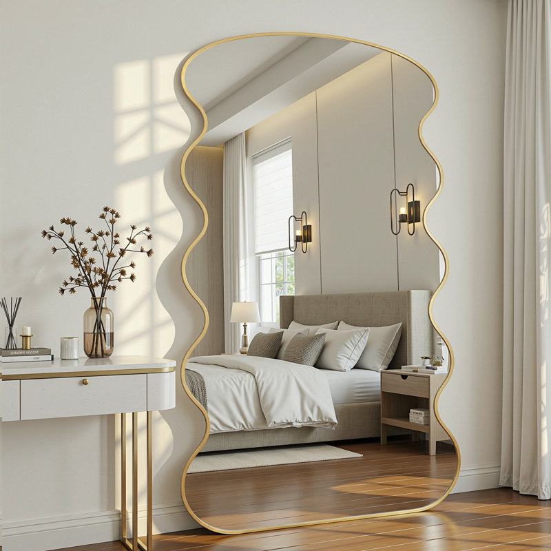 Miroir pleine longueur The Wave, Doré, 72 po x 44 po