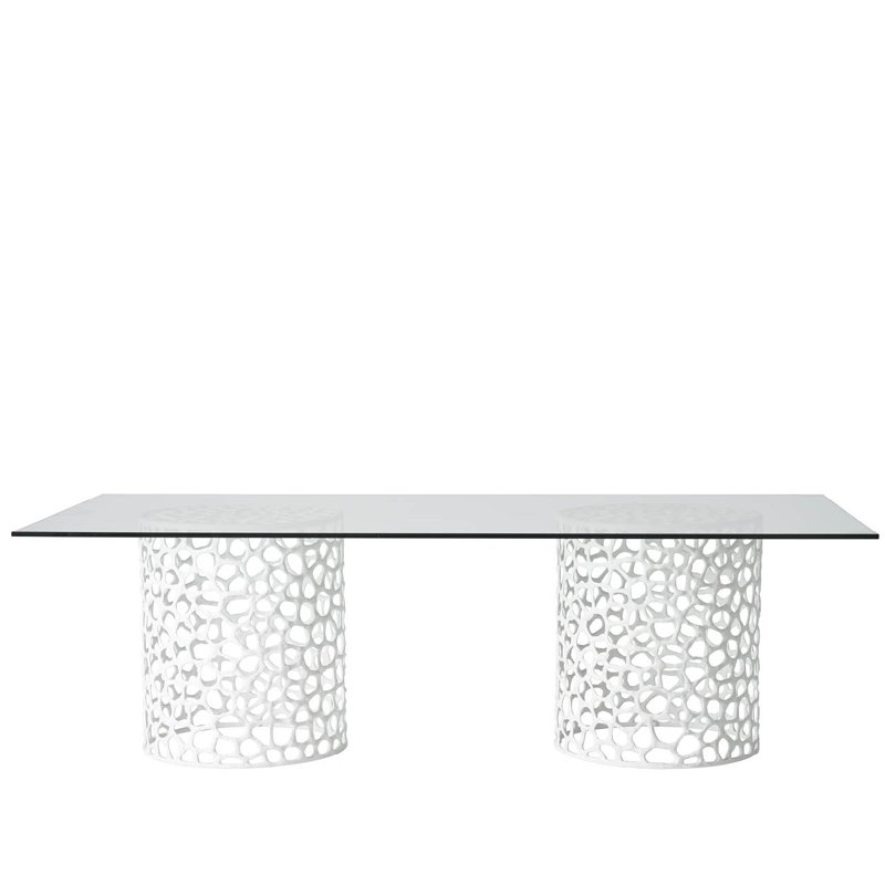 Oasis Glass Dining Table, White