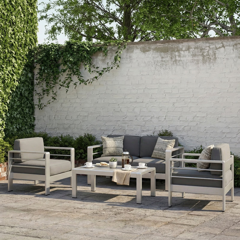 Structure argent / coussin kaki