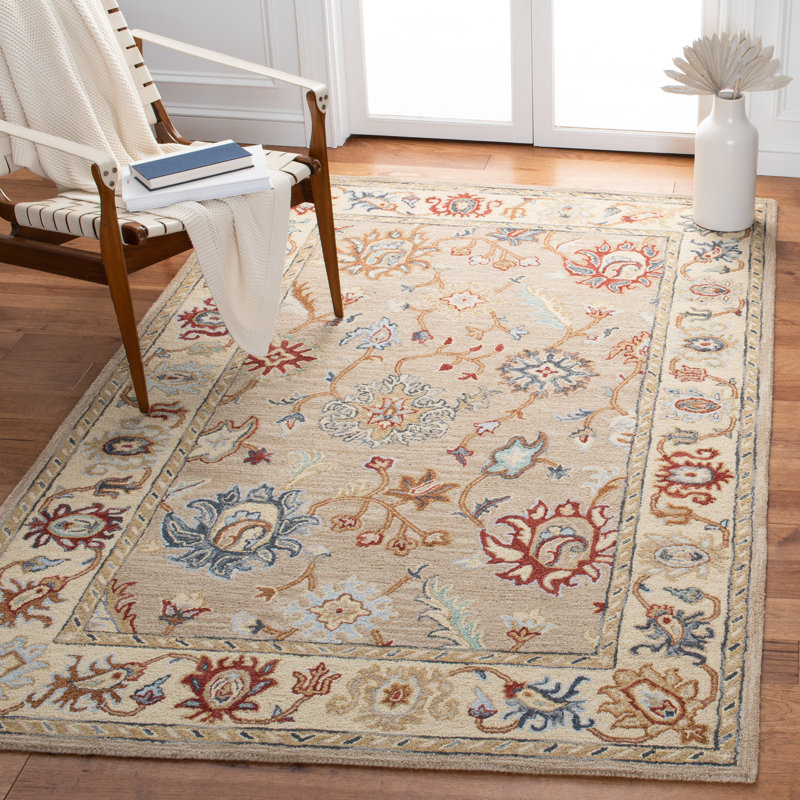 Brockett Hand Tufted Wool Oriental Rug, Rectangle 9' x 12'