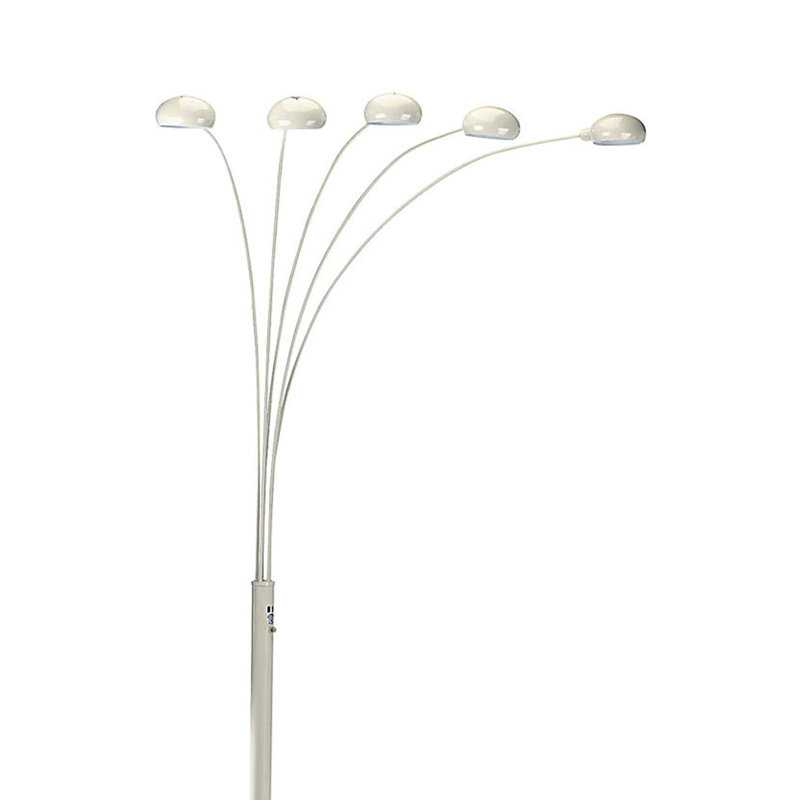 84" Tall Metal Floor Lamp, White
