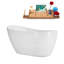 1404.6mm x 718.8mm Soaking Acrylic Bathtub-1013646224