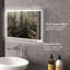 Miroir de salle de bain à intensité variable HOMcom avec lumières DEL, 3 couleurs et fonction de mémoire